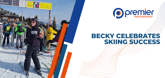 Becky celebrates skiing success 
